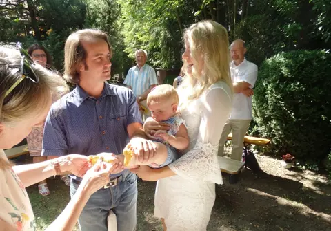 Paten in der willkommensfeier